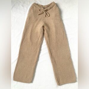 BEIGE Forever 21 Fuzzy Lounge Pants Nude - Size Small